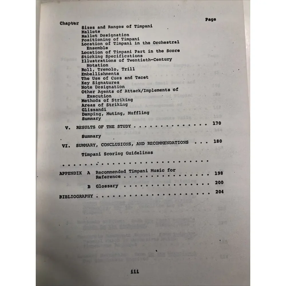 SIGNED Timpani Scoring Techniques In The Twentieth Century John James Papastefan